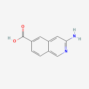 molecular formula C10H8N2O2 B596253 3-氨基异喹啉-6-甲酸 CAS No. 1337880-79-1