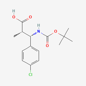 molecular formula C15H20ClNO4 B596254 （2S，3S）-3-（Boc-氨基）-2-甲基-3-（4-氯苯基）丙酸 CAS No. 1217457-67-4
