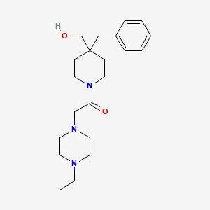molecular formula C21H33N3O2 B5962547 {4-benzyl-1-[(4-ethyl-1-piperazinyl)acetyl]-4-piperidinyl}methanol 
