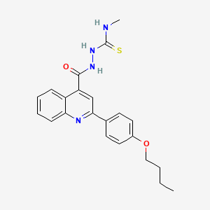 molecular formula C22H24N4O2S B5962558 2-{[2-(4-butoxyphenyl)-4-quinolinyl]carbonyl}-N-methylhydrazinecarbothioamide 