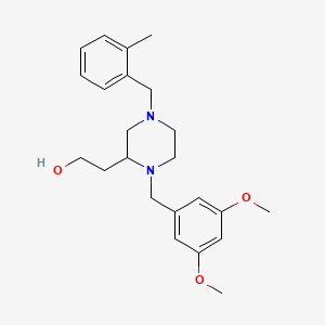 molecular formula C23H32N2O3 B5962560 2-[1-(3,5-dimethoxybenzyl)-4-(2-methylbenzyl)-2-piperazinyl]ethanol 