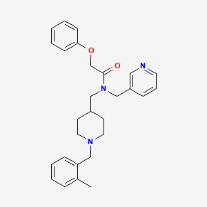 molecular formula C28H33N3O2 B5962566 N-{[1-(2-methylbenzyl)-4-piperidinyl]methyl}-2-phenoxy-N-(3-pyridinylmethyl)acetamide 
