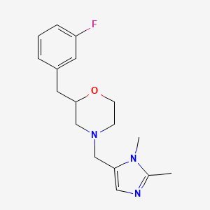 molecular formula C17H22FN3O B5962591 4-[(1,2-dimethyl-1H-imidazol-5-yl)methyl]-2-(3-fluorobenzyl)morpholine 