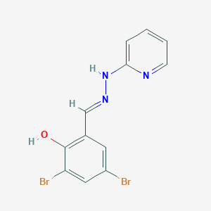 molecular formula C12H9Br2N3O B5962625 3,5-dibromo-2-hydroxybenzaldehyde 2-pyridinylhydrazone 