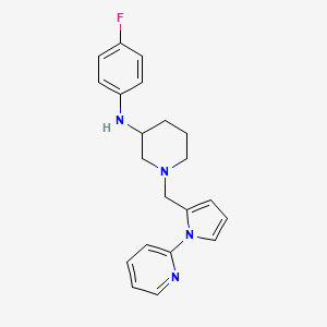 N-(4-fluorophenyl)-1-{[1-(2-pyridinyl)-1H-pyrrol-2-yl]methyl}-3-piperidinamine