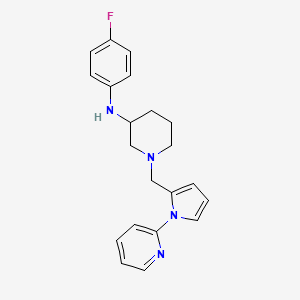 molecular formula C21H23FN4 B5962629 N-(4-fluorophenyl)-1-{[1-(2-pyridinyl)-1H-pyrrol-2-yl]methyl}-3-piperidinamine 