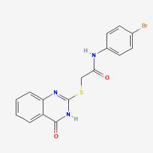 molecular formula C16H12BrN3O2S B5962632 N-(4-bromophenyl)-2-[(4-hydroxy-2-quinazolinyl)thio]acetamide 