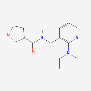 molecular formula C15H23N3O2 B5962634 N-{[2-(diethylamino)-3-pyridinyl]methyl}tetrahydro-3-furancarboxamide 