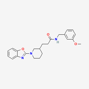 molecular formula C23H27N3O3 B5962657 3-[1-(1,3-benzoxazol-2-yl)-3-piperidinyl]-N-(3-methoxybenzyl)propanamide 