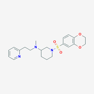 1-(2,3-dihydro-1,4-benzodioxin-6-ylsulfonyl)-N-methyl-N-[2-(2-pyridinyl)ethyl]-3-piperidinamine