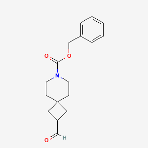 molecular formula C17H21NO3 B596270 苯甲基 2-甲酰-7-氮杂螺[3.5]壬烷-7-甲酸酯 CAS No. 1227610-18-5