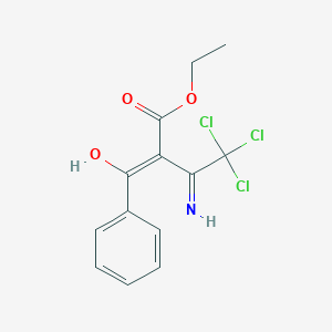 molecular formula C13H12Cl3NO3 B5962702 ethyl 3-amino-2-benzoyl-4,4,4-trichloro-2-butenoate 