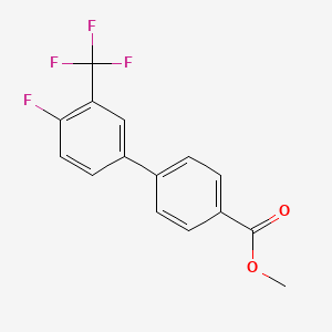 molecular formula C15H10F4O2 B596271 4'-氟-3'-(三氟甲基)-[1,1'-联苯]-4-甲酸甲酯 CAS No. 1365271-42-6