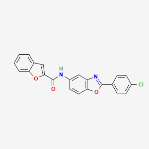 molecular formula C22H13ClN2O3 B5962726 N-[2-(4-chlorophenyl)-1,3-benzoxazol-5-yl]-1-benzofuran-2-carboxamide 