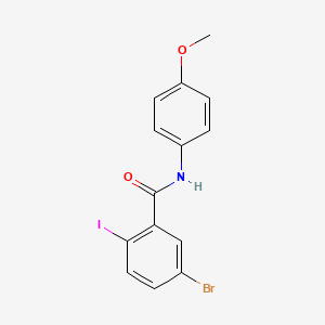 molecular formula C14H11BrINO2 B5962729 5-bromo-2-iodo-N-(4-methoxyphenyl)benzamide CAS No. 5524-77-6