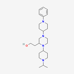 molecular formula C25H42N4O B5962730 2-[1-(1-isopropyl-4-piperidinyl)-4-(1-phenyl-4-piperidinyl)-2-piperazinyl]ethanol 