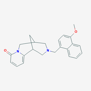 molecular formula C23H24N2O2 B5962742 11-[(4-methoxy-1-naphthyl)methyl]-7,11-diazatricyclo[7.3.1.0~2,7~]trideca-2,4-dien-6-one 