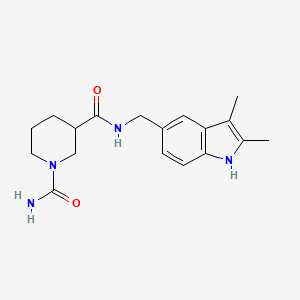 molecular formula C18H24N4O2 B5962743 N~3~-[(2,3-dimethyl-1H-indol-5-yl)methyl]-1,3-piperidinedicarboxamide 