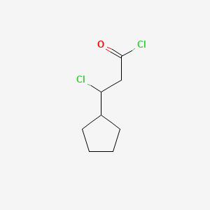 molecular formula C8H12Cl2O B596276 3-氯-3-环戊基丙酰氯 CAS No. 1253790-56-5