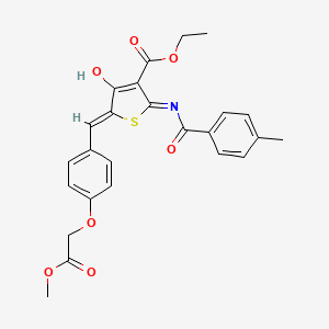 ethyl 5-[4-(2-methoxy-2-oxoethoxy)benzylidene]-2-[(4-methylbenzoyl)amino]-4-oxo-4,5-dihydro-3-thiophenecarboxylate