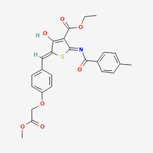 molecular formula C25H23NO7S B5962765 ethyl 5-[4-(2-methoxy-2-oxoethoxy)benzylidene]-2-[(4-methylbenzoyl)amino]-4-oxo-4,5-dihydro-3-thiophenecarboxylate 