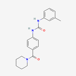 molecular formula C20H23N3O2 B5962766 N-(3-methylphenyl)-N'-[4-(1-piperidinylcarbonyl)phenyl]urea 