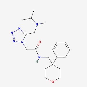 molecular formula C20H30N6O2 B5962767 2-(5-{[isopropyl(methyl)amino]methyl}-1H-tetrazol-1-yl)-N-[(4-phenyltetrahydro-2H-pyran-4-yl)methyl]acetamide 