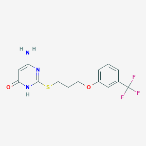 6-amino-2-({3-[3-(trifluoromethyl)phenoxy]propyl}thio)-4-pyrimidinol