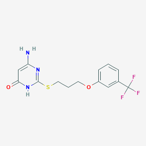 molecular formula C14H14F3N3O2S B5962806 6-amino-2-({3-[3-(trifluoromethyl)phenoxy]propyl}thio)-4-pyrimidinol 