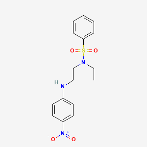 molecular formula C16H19N3O4S B5962820 N-ethyl-N-{2-[(4-nitrophenyl)amino]ethyl}benzenesulfonamide 