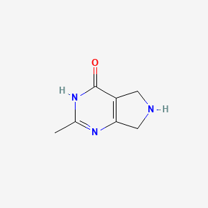 molecular formula C7H9N3O B596283 2-Methyl-6,7-dihydro-3H-pyrrolo[3,4-d]pyrimidin-4(5H)-one CAS No. 1220030-34-1