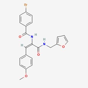 molecular formula C22H19BrN2O4 B5962832 4-bromo-N-[1-{[(2-furylmethyl)amino]carbonyl}-2-(4-methoxyphenyl)vinyl]benzamide 