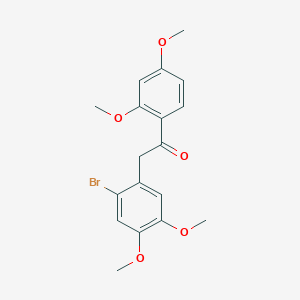 molecular formula C18H19BrO5 B5962835 2-(2-bromo-4,5-dimethoxyphenyl)-1-(2,4-dimethoxyphenyl)ethanone 