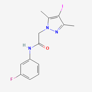 molecular formula C13H13FIN3O B5962842 N-(3-fluorophenyl)-2-(4-iodo-3,5-dimethyl-1H-pyrazol-1-yl)acetamide 