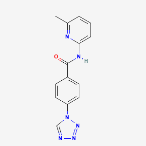 molecular formula C14H12N6O B5962843 N-(6-methyl-2-pyridinyl)-4-(1H-tetrazol-1-yl)benzamide 