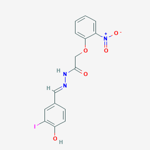 molecular formula C15H12IN3O5 B5962852 N'-(4-hydroxy-3-iodobenzylidene)-2-(2-nitrophenoxy)acetohydrazide CAS No. 5474-21-5