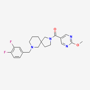 molecular formula C21H24F2N4O2 B5962866 7-(3,4-difluorobenzyl)-2-[(2-methoxy-5-pyrimidinyl)carbonyl]-2,7-diazaspiro[4.5]decane 