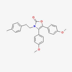 molecular formula C26H25NO4 B5962869 4,5-bis(4-methoxyphenyl)-3-[2-(4-methylphenyl)ethyl]-1,3-oxazol-2(3H)-one 