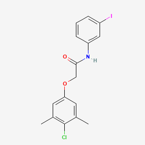 2-(4-chloro-3,5-dimethylphenoxy)-N-(3-iodophenyl)acetamide