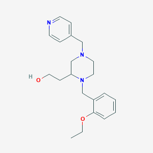 molecular formula C21H29N3O2 B5962885 2-[1-(2-ethoxybenzyl)-4-(4-pyridinylmethyl)-2-piperazinyl]ethanol 