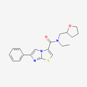 molecular formula C19H21N3O2S B5962890 N-ethyl-6-phenyl-N-(tetrahydro-2-furanylmethyl)imidazo[2,1-b][1,3]thiazole-3-carboxamide 