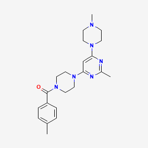 2-methyl-4-[4-(4-methylbenzoyl)-1-piperazinyl]-6-(4-methyl-1-piperazinyl)pyrimidine