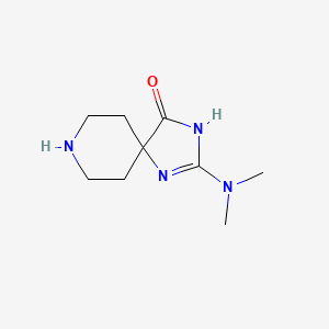 B596290 2-(Dimethylamino)-1,3,8-triazaspiro[4.5]dec-1-en-4-one CAS No. 1227465-49-7