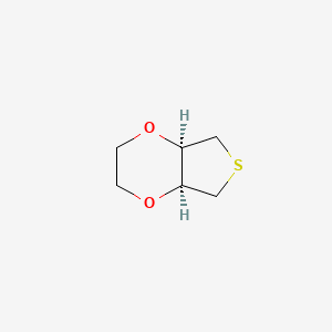 molecular formula C6H10O2S B596292 (4aR,7aS)-hexahydrothieno[3,4-b][1,4]dioxine CAS No. 1271145-38-0