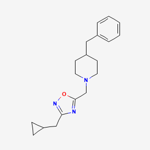 4-benzyl-1-{[3-(cyclopropylmethyl)-1,2,4-oxadiazol-5-yl]methyl}piperidine