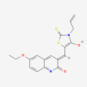 molecular formula C18H16N2O3S2 B5962939 3-[(3-allyl-4-oxo-2-thioxo-1,3-thiazolidin-5-ylidene)methyl]-6-ethoxy-2(1H)-quinolinone 
