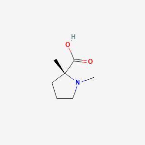 molecular formula C7H13NO2 B596294 (2R)-1,2-dimethylpyrrolidine-2-carboxylic acid CAS No. 1268520-34-8