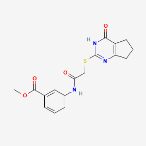 methyl 3-({[(4-oxo-4,5,6,7-tetrahydro-3H-cyclopenta[d]pyrimidin-2-yl)thio]acetyl}amino)benzoate