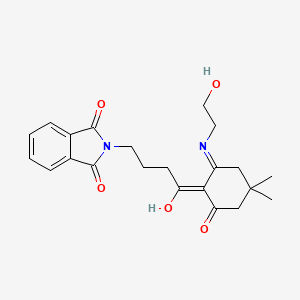 molecular formula C22H26N2O5 B5962952 2-(4-{2-[(2-hydroxyethyl)amino]-4,4-dimethyl-6-oxocyclohex-1-en-1-yl}-4-oxobutyl)-1H-isoindole-1,3(2H)-dione 