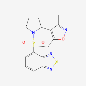 4-{[2-(5-ethyl-3-methyl-4-isoxazolyl)-1-pyrrolidinyl]sulfonyl}-2,1,3-benzothiadiazole